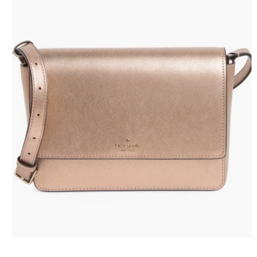 Kate Spade Gold Crossbody Bag with Flap Closure - Picture 16 of 16
